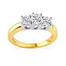 Cheap Engagement Rings, 1/4ct Three Diamond Engagement Ring In 10k Yellow Gold Image-3