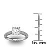 14 Karat White Gold 2 Carat Classic Round Diamond Engagement Ring Image-5