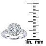 1 Carat Floating Halo Round Diamond Engagement Ring in 14 Karat White Gold  Image-5