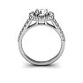 1 Carat Floating Halo Round Diamond Engagement Ring in 14 Karat White Gold  Image-7