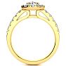 14 Karat Yellow Gold 1 Carat Classic Round Halo Diamond Engagement Ring Image-3