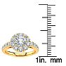 14 Karat Yellow Gold 1 Carat Classic Round Halo Diamond Engagement Ring Image-5