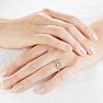 14 Karat Yellow Gold 1 Carat Classic Round Halo Diamond Engagement Ring Image-7