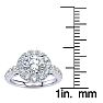 14 Karat White Gold 1 1/3 Carat Classic Round Halo Diamond Engagement Ring Image-5