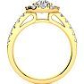 14 Karat Yellow Gold 1 1/3 Carat Classic Round Halo Diamond Engagement Ring Image-3