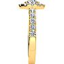 14 Karat Yellow Gold 1 1/3 Carat Classic Round Halo Diamond Engagement Ring Image-4