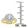 14 Karat Yellow Gold 1 1/3 Carat Classic Round Halo Diamond Engagement Ring Image-5
