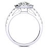 14 Karat White Gold 1 1/2 Carat Classic Round Halo Diamond Engagement Ring Image-3