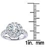 14 Karat White Gold 1 1/2 Carat Classic Round Halo Diamond Engagement Ring Image-5