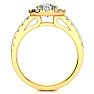 14 Karat Yellow Gold 1 1/2 Carat Classic Round Halo Diamond Engagement Ring Image-3