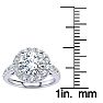 14 Karat White Gold 2 1/4 Carat Classic Round Halo Diamond Engagement Ring Image-5