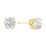 1 1/2 Carat Diamond Stud Earrings In 14 Karat Yellow Gold Image-1
