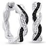 Black Diamond Swirl Huggy Hoop Earrings.  Wear Them Everyday...They Are So Cute!
 Image-1