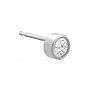 1/5 Carat Bezel Set Diamond Stud Earrings Crafted In 14 Karat White Gold
 Image-3