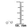 1/5 Carat Bezel Set Diamond Stud Earrings Crafted In 14 Karat White Gold
 Image-5