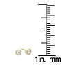 1/5 Carat Bezel Set Diamond Stud Earrings Crafted In 14 Karat Yellow Gold Image-5