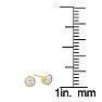 1/3 Carat Bezel Set Diamond Stud Earrings Crafted In 14 Karat Yellow Gold
 Image-5