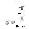 1/2 Carat Bezel Set Diamond Stud Earrings Crafted In 14 Karat White Gold Image-5