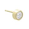 1/2 Carat Bezel Set Diamond Stud Earrings Crafted In 14 Karat Yellow Gold Image-3