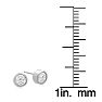 3/4 Carat Bezel Set Diamond Stud Earrings Crafted In 14 Karat White Gold Image-5