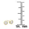3/4 Carat Bezel Set Diamond Stud Earrings Crafted In 14 Karat Yellow Gold Image-5