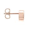 3/4 Carat Bezel Set Diamond Stud Earrings Crafted In 14 Karat Rose Gold
 Image-4