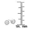1 Carat Bezel Set Diamond Stud Earrings Crafted In 14 Karat White Gold
 Image-5