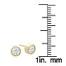 1 Carat Bezel Set Diamond Stud Earrings Crafted In 14 Karat Yellow Gold Image-5