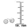 1 1/2 Carat Bezel Set Diamond Stud Earrings Crafted In 14 Karat White Gold Image-5