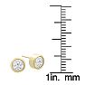 1 1/2 Carat Bezel Set Diamond Stud Earrings Crafted In 14 Karat Yellow Gold Image-5