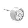 2 Carat Bezel Set Diamond Stud Earrings Crafted In 14 Karat White Gold Image-3
