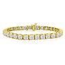12 Carat Diamond Tennis Bracelet In 14 Karat Yellow Gold, 7 1/2 Inches Image-1