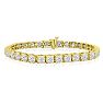 14 1/2 Carat Diamond Tennis Bracelet In 14 Karat Yellow Gold, 9 Inches Image-1