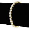 14 1/2 Carat Diamond Tennis Bracelet In 14 Karat Yellow Gold, 9 Inches Image-4