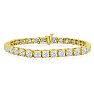 8 1/2 Carat Diamond Tennis Bracelet In 14 Karat Yellow Gold, 6 1/2 Inches Image-1
