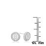 "B" Initial Diamond Stud Earrings In Sterling Silver Image-5