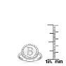 "B" Initial Diamond Pinkie Ring In Sterling Silver
 Image-2