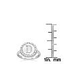"D" Initial Diamond Pinkie Ring In Sterling Silver
 Image-2