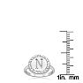 "N" Initial Diamond Pinkie Ring In Sterling Silver
 Image-2