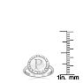 "P" Initial Diamond Pinkie Ring In Sterling Silver
 Image-2