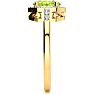1 Carat Oval Shape Peridot and Halo Diamond Ring In 14K Yellow Gold
 Image-4