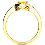 1/2 Carat Oval Shape Citrine and Halo Diamond Ring In 14K Yellow Gold
 Image-3