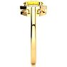 1/2 Carat Oval Shape Citrine and Halo Diamond Ring In 14K Yellow Gold
 Image-4