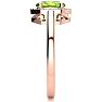 1 Carat Oval Shape Peridot and Halo Diamond Ring In 14K Rose Gold
 Image-4