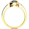 3/4 Carat Oval Shape Mystic Topaz Ring With Diamond Halo In 14 Karat Yellow Gold Image-3