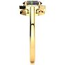 3/4 Carat Oval Shape Mystic Topaz Ring With Diamond Halo In 14 Karat Yellow Gold Image-4