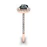 1-1/2 Carat Cushion Shape Mystic Topaz Ring With Diamond Halo In 14 Karat Rose Gold Image-4