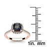 1-1/2 Carat Cushion Shape Mystic Topaz Ring With Diamond Halo In 14 Karat Rose Gold Image-5