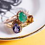 2 Carat Cushion Cut Amethyst and Halo Diamond Ring In 14K Rose Gold Image-8
