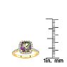 2 Carat Cushion Shape Mystic Topaz Ring With Diamond Halo In 14 Karat Yellow Gold Image-4
